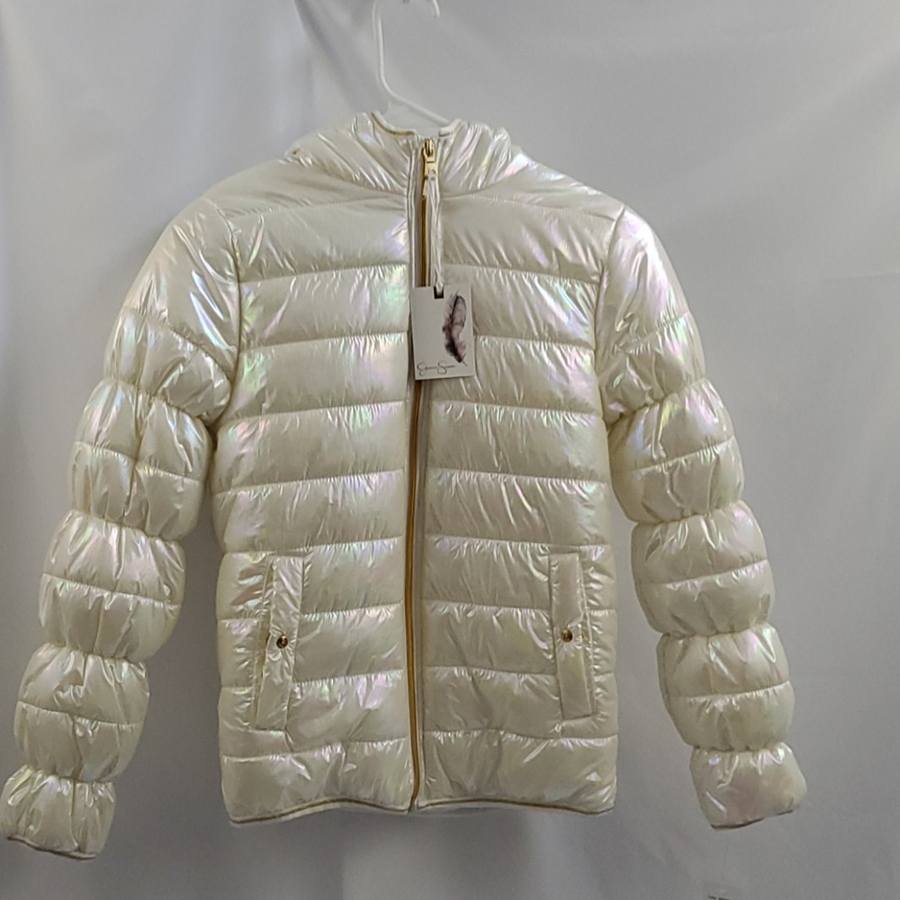 Holographic Hooded Puffer Jacket